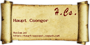 Haupt Csongor névjegykártya